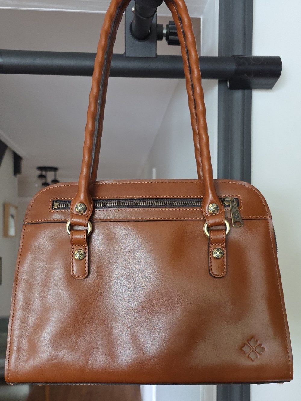 Patricia Nash Cognac Leather Shoulder Bag